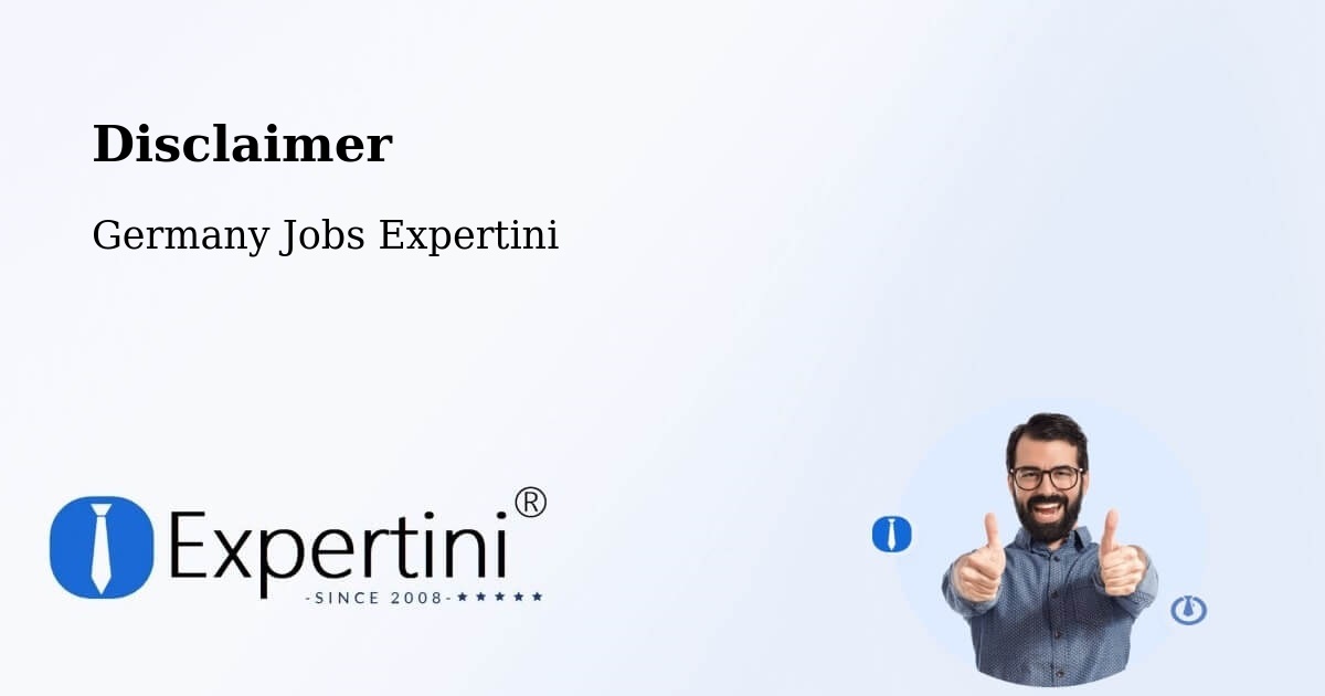 Disclaimer – Regen - Germany Jobs Expertini